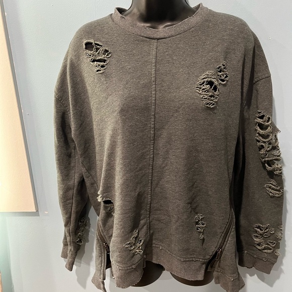 Joe's Jeans Sweaters - JOE’S Distressed Gray Sweatshirt